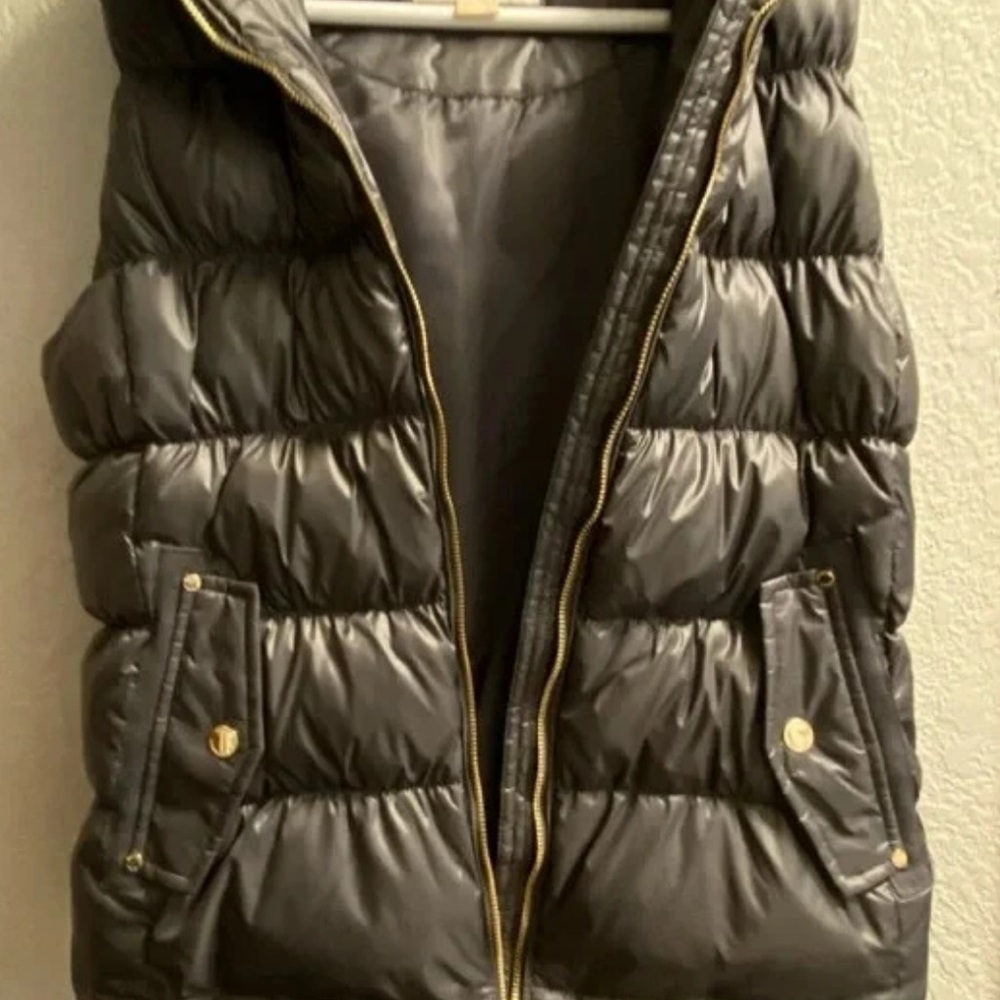 Michael Kors gray Hooded vest